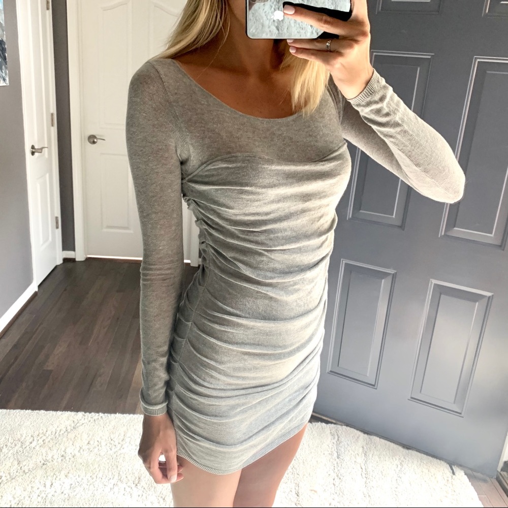 Nordstrom Trouvé Gray Sweater Dress